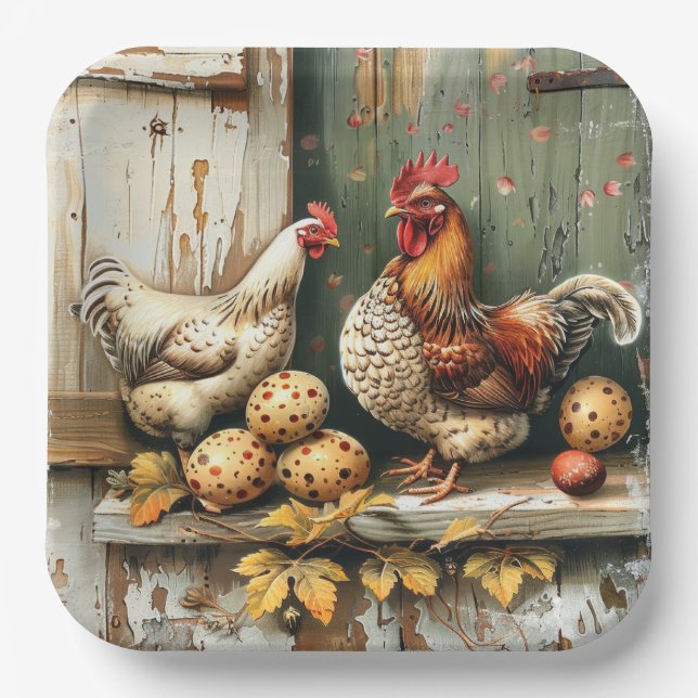Assiette en papier pour fête champêtre (Recto)