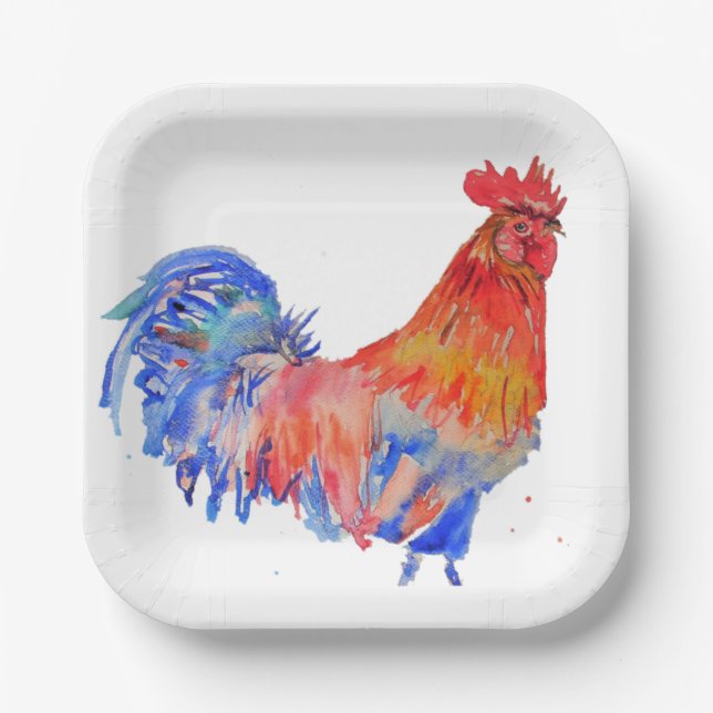 Assiette en papier pour fête d'anniversaire à aqua (Recto)