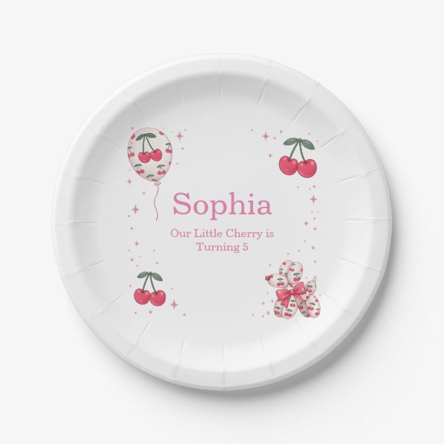 Assiette en papier pour fête d'anniversaire Chien  (Devant)