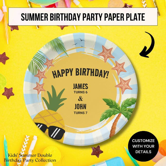 Assiette en papier pour fête d'anniversaire sur le (Créateur téléchargé)