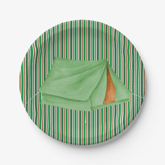 Assiette en papier pour fête de camping (Devant)