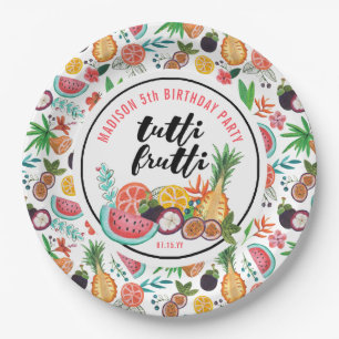 Assiette en papier pour fête   Tutti Frutti   Anni