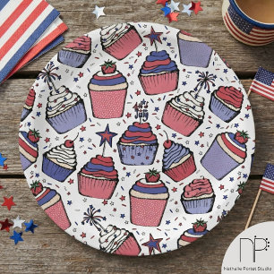 Assiette en papier pour gâteau de la fête du 14 ju