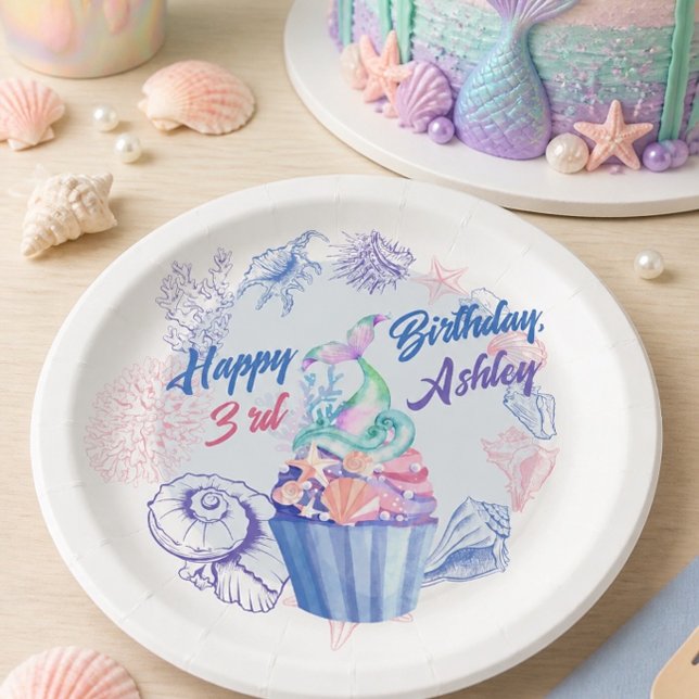 Assiette en papier pour gâteau en forme de queue d (Créateur téléchargé)