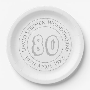 Assiette en papier pour la célébration du 80e anni
