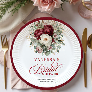 Assiette en papier pour la douche de mariée Glam M