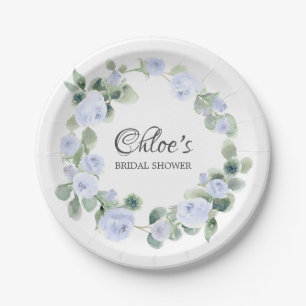 Assiette en papier pour la fête de mariage Rose Bl