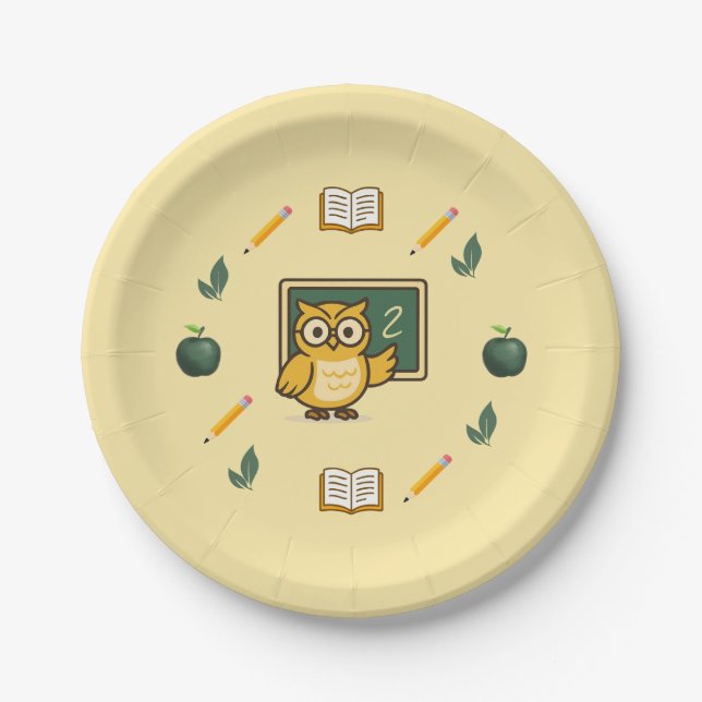 Assiette en papier pour la fête des professeurs de (Devant)