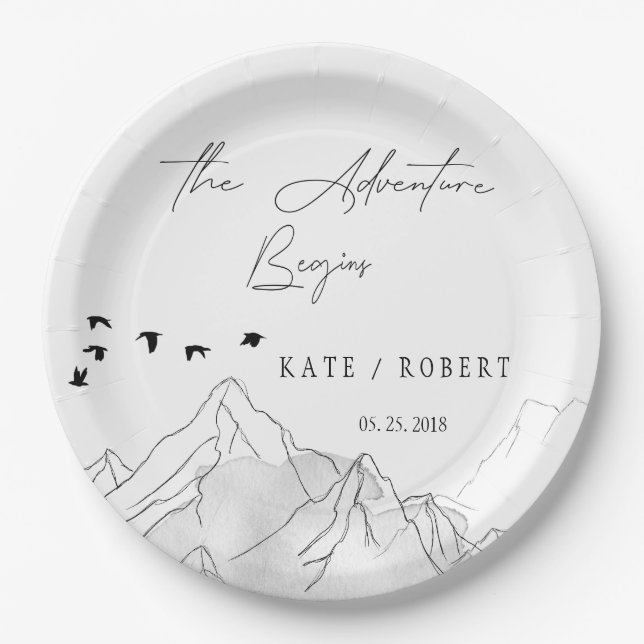 Assiette en papier pour la fête Le début de l'aven (Devant)