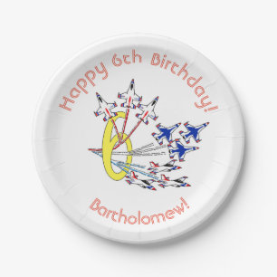 Assiette en papier pour le 6ème anniversaire de Th