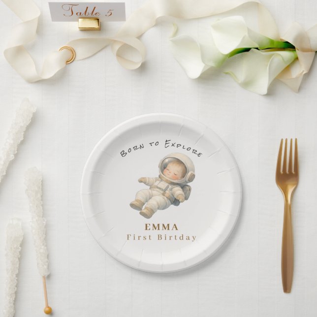 Assiette en papier pour le premier anniversaire de (Mariage)