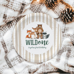 Assiette en Papier pour Premier Anniversaire "Wild