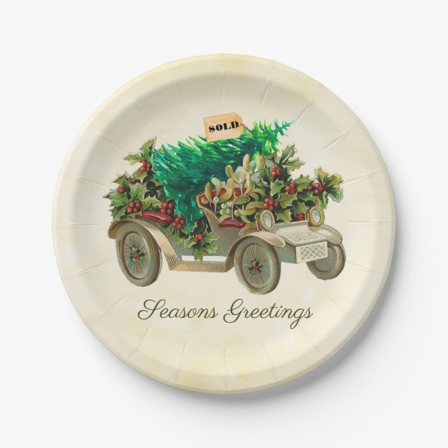 Assiette en papier pour ramener l'arbre à la maiso (Devant)