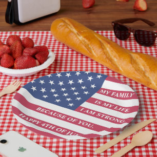 assiette en papier pour réunion de famille du 14 j