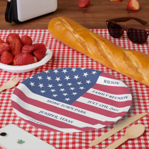 Assiette en papier pour réunion de famille du 14 j