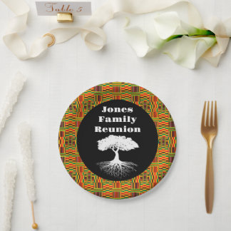 Assiette en papier pour réunion de famille noire K