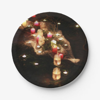 Assiette en papier pour soirée aux chandelles – Pe