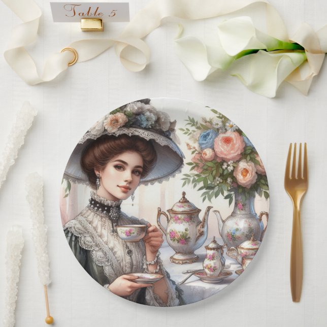 Assiette en papier pour thé à l'anglaise / Thé dan (Mariage)