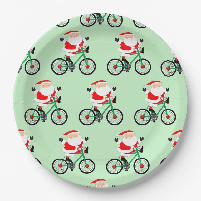 Assiette en papier pour une fête de Noël créative (Devant)