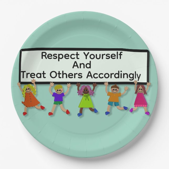 Assiette En Papier Respectez-Vous (Devant)