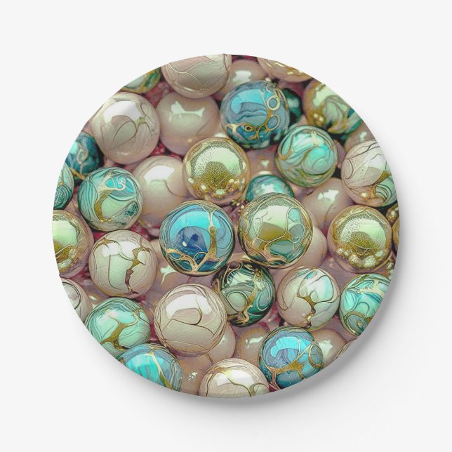 Assiette en papier ronde de 7" (Devant)