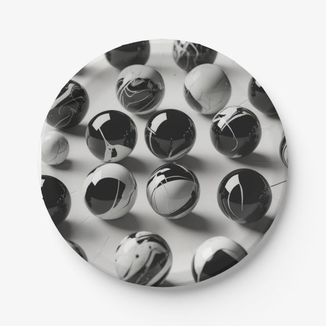 Assiette en papier ronde de 7" (Devant)
