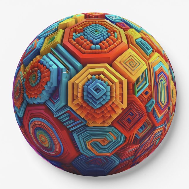 Assiette en papier ronde de 9" (Devant)