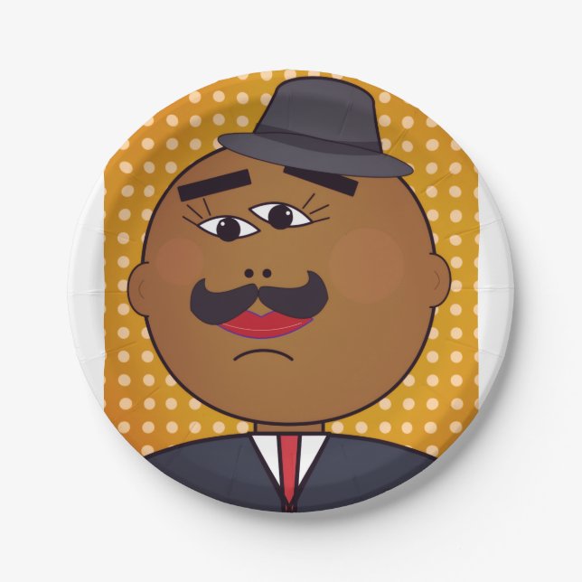 Assiette en papier ronde QUICKDRAW (Devant)