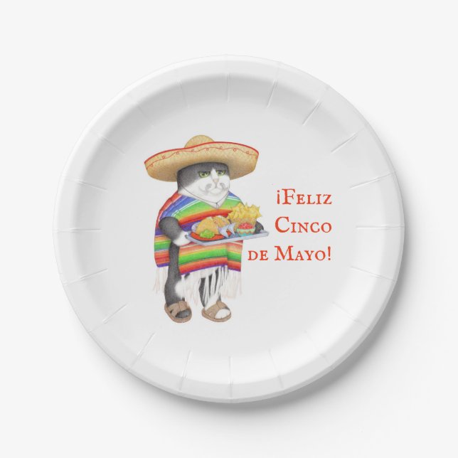 Assiette en papier ronde WENDELITO Cinco de Mayo 7 (Devant)