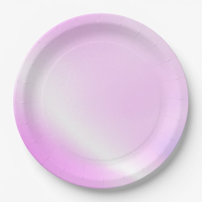 Assiette en papier rose jolie (Devant)
