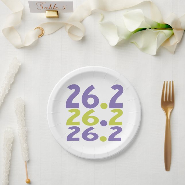 Assiette en papier sur le thème du coureur de mara (Mariage)