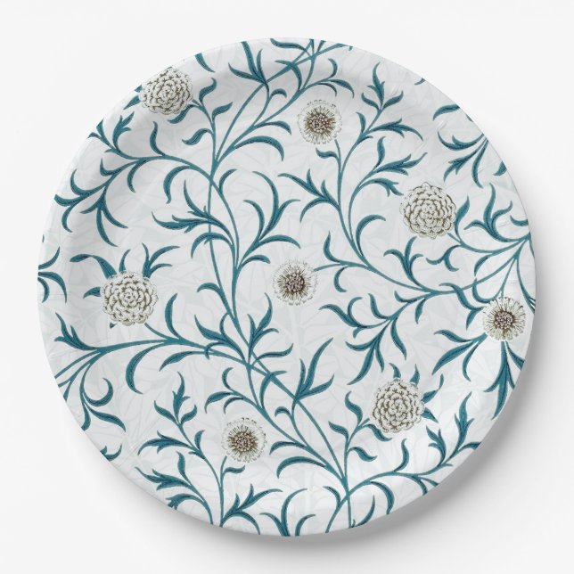 ASSIETTE EN PAPIER: WILLIAM MORRIS : FLORAL (Devant)