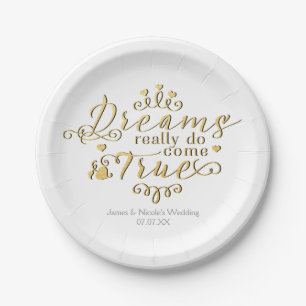 ASSIETTE FÊTE OR DREAMS REALLY DO COME TRUE
