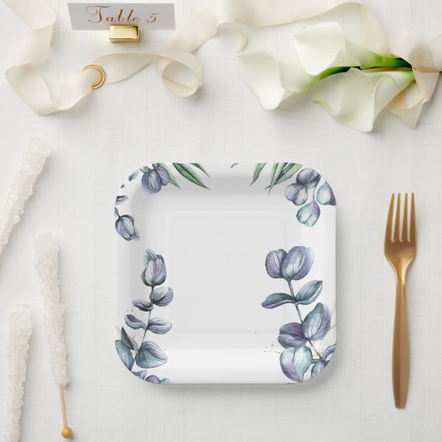 Assiette Fleurie Rustique Harmonie de Fleurs Sauva (Mariage)