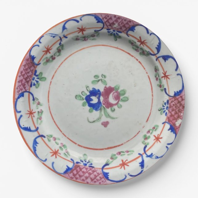 Assiette Florale Antique 23 cm (Devant)