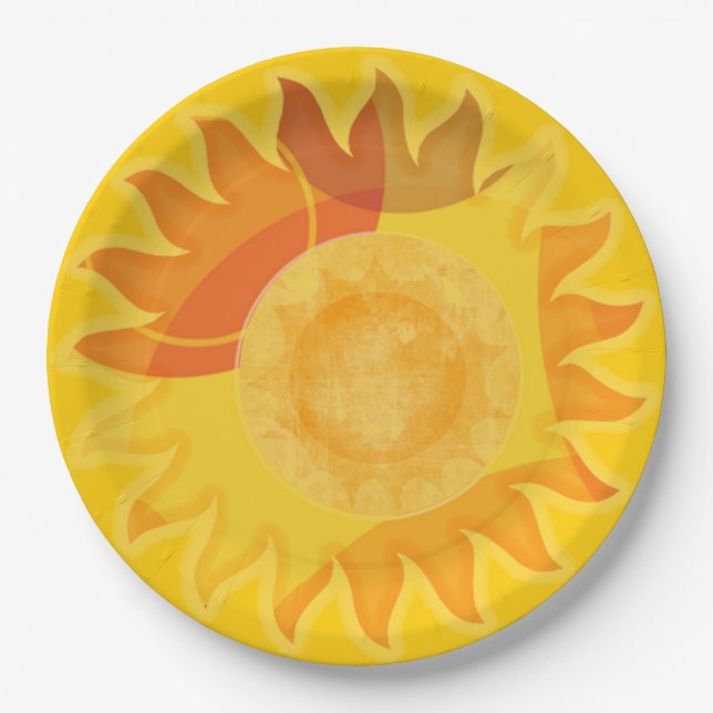 Assiette jaune ensoleillée (Devant)