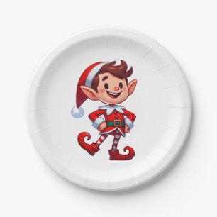 Assiette jetable avec une image de lutin