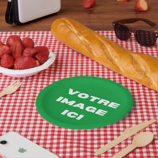 Assiette jetable - Votre image ici - (Pique-nique)