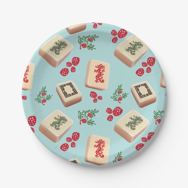 Assiette Mahjongg Dragons (Devant)