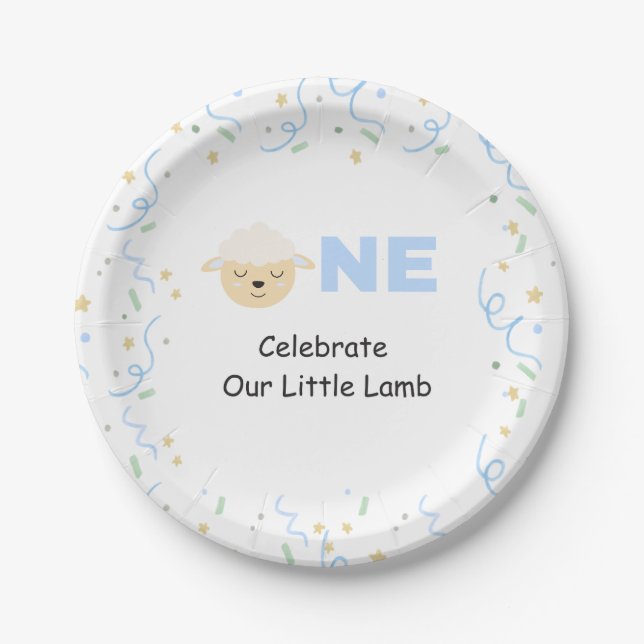 Assiette pour le premier anniversaire de Petit Agn (Devant)