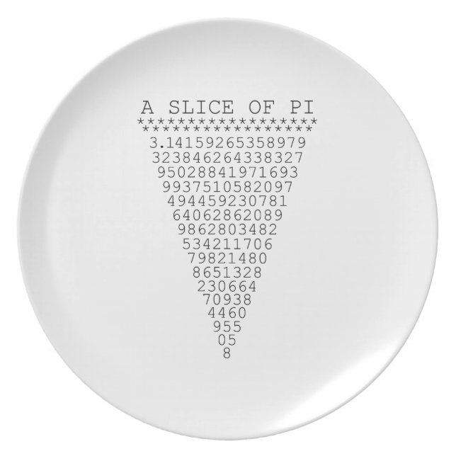 Assiette Une tranche de graphique de pi (Devant)