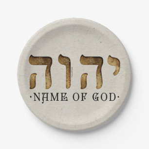 Assiettes En Carton יהוה /YHWH/Yahweh