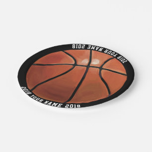 Assiettes En Carton 08of12 Basketball Custom Party Plate