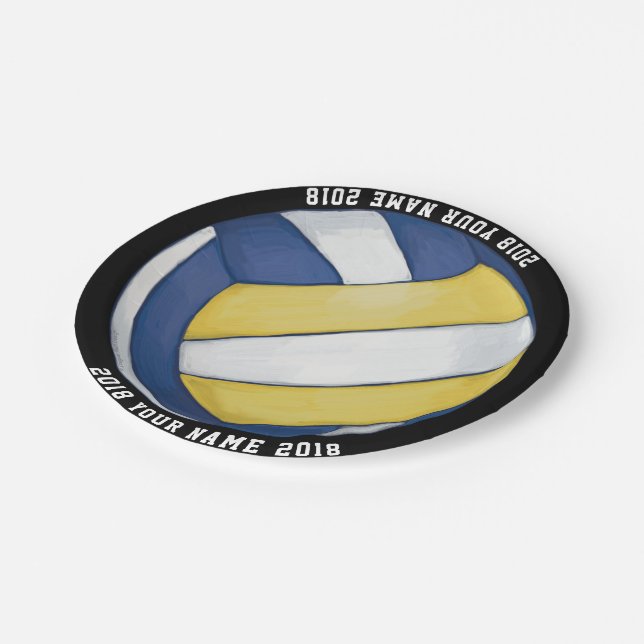 Assiettes En Carton 08of12 Volleyball Custom Party Plate (Angle)