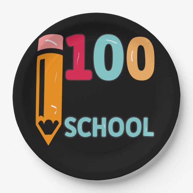 Assiettes En Carton 100 Jours D'École 49 (Devant)