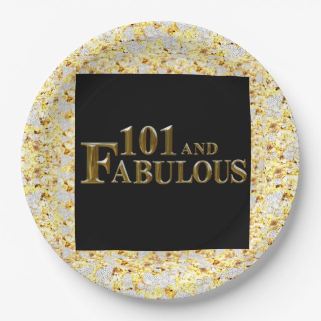 Assiettes En Carton 101e anniversaire  (Devant)