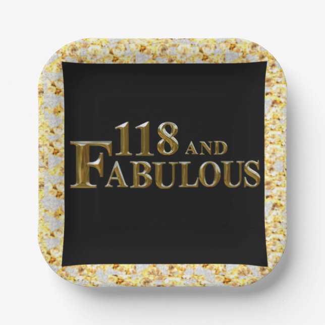 Assiettes En Carton 118 Anniversaire  (Recto)