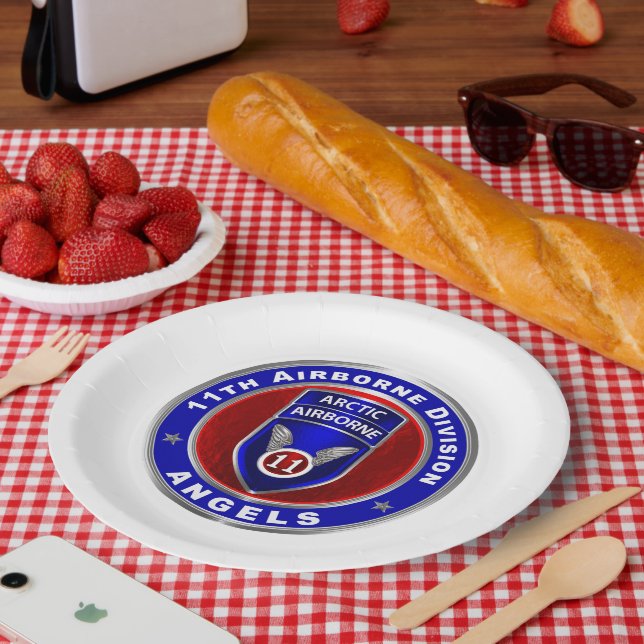 Assiettes En Carton 11e division aéroportée (Pique-nique)