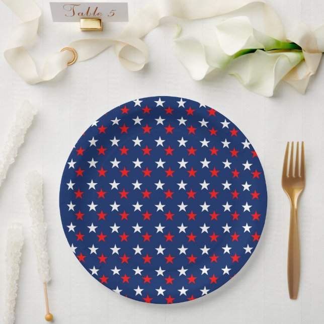 Assiettes En Carton 14 juillet (Mariage)