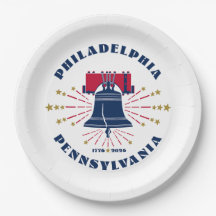 1776 Philadelphia Liberty Bell Plaque papier